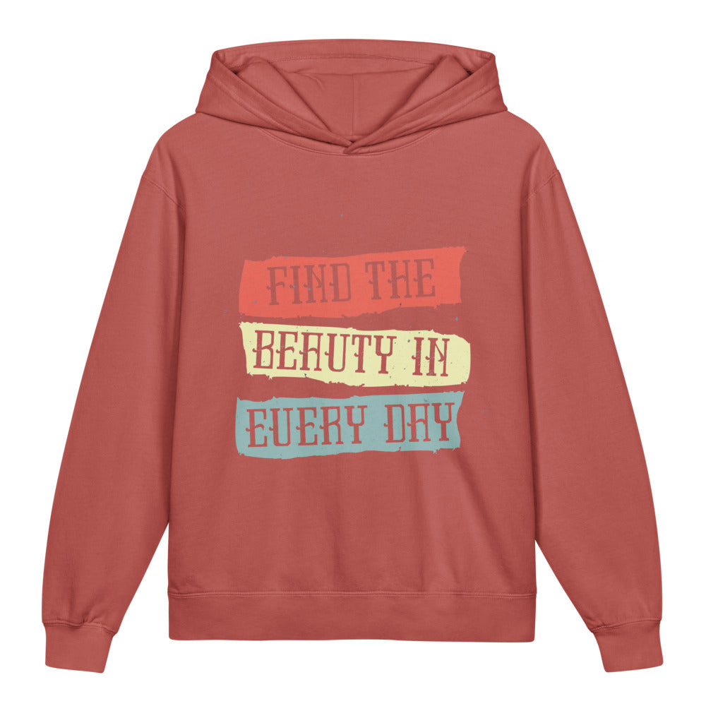 Find the beauty in every day | Youth Garment-Dyed Lightweight Hooded Sweatshirt | Comfort Colors 1467Y