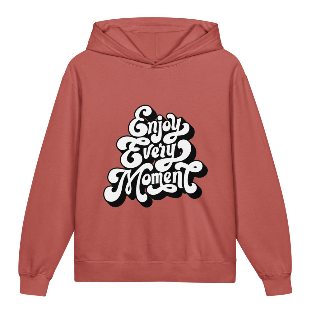 Enjoy every moments white | Youth Garment-Dyed Lightweight Hooded Sweatshirt | Comfort Colors 1467Y