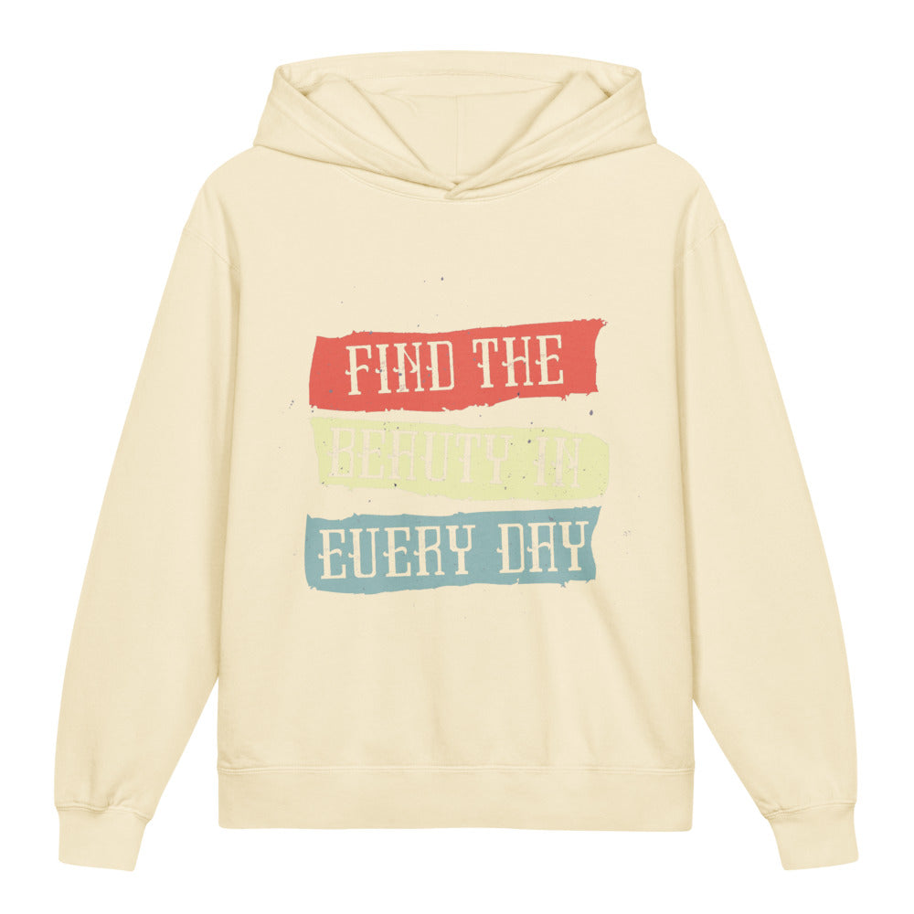 Find the beauty in every day | Youth Garment-Dyed Lightweight Hooded Sweatshirt | Comfort Colors 1467Y