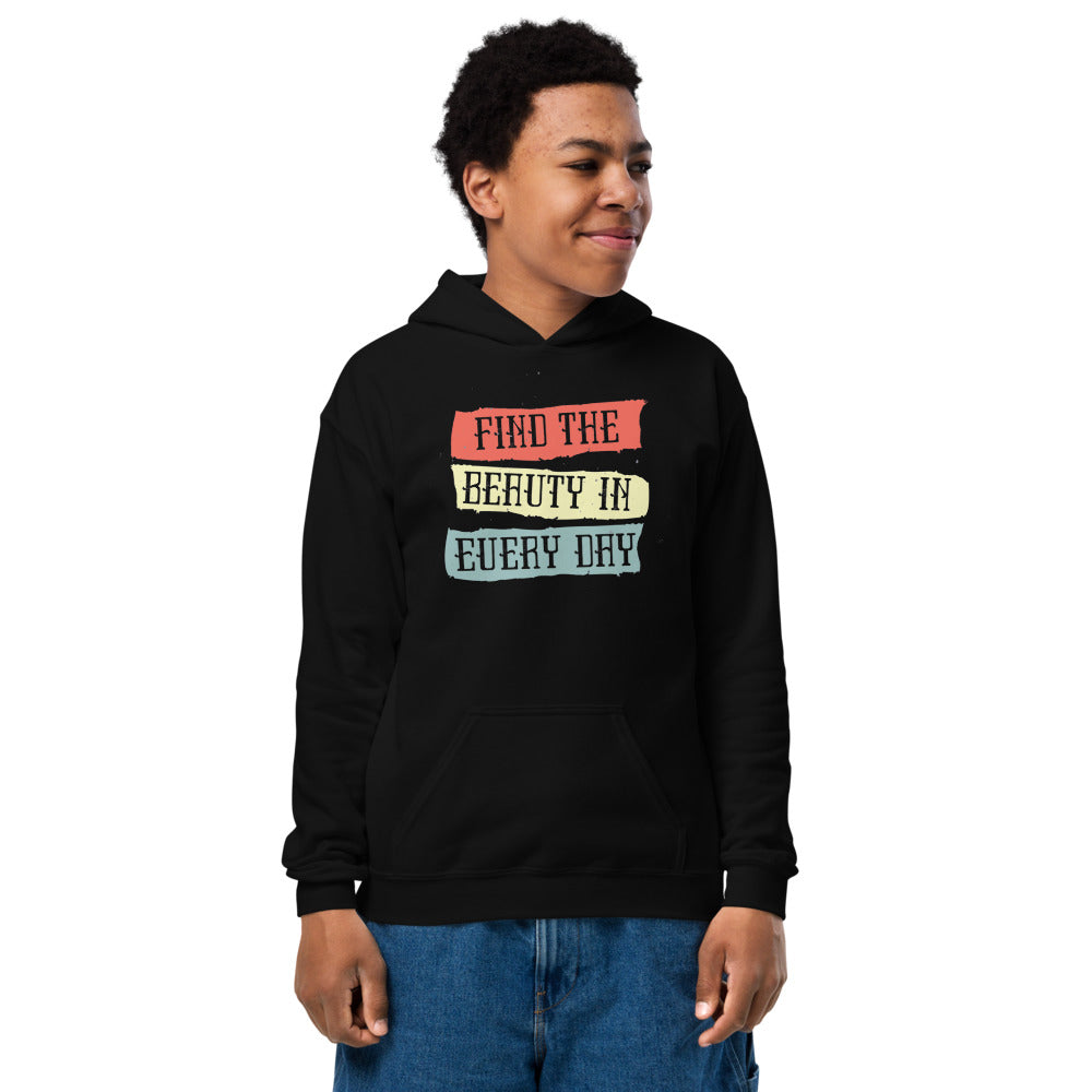 Find the beauty in every day | Youth Heavy Blend Hoodie | Gildan 18500B