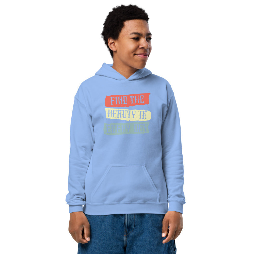 Find the beauty in every day | Youth Heavy Blend Hoodie | Gildan 18500B