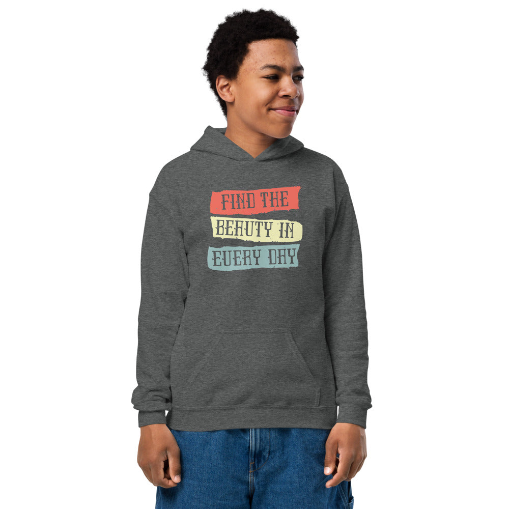 Find the beauty in every day | Youth Heavy Blend Hoodie | Gildan 18500B