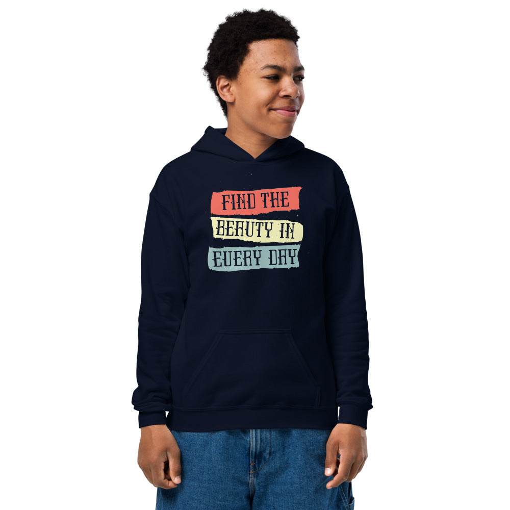 Find the beauty in every day | Youth Heavy Blend Hoodie | Gildan 18500B