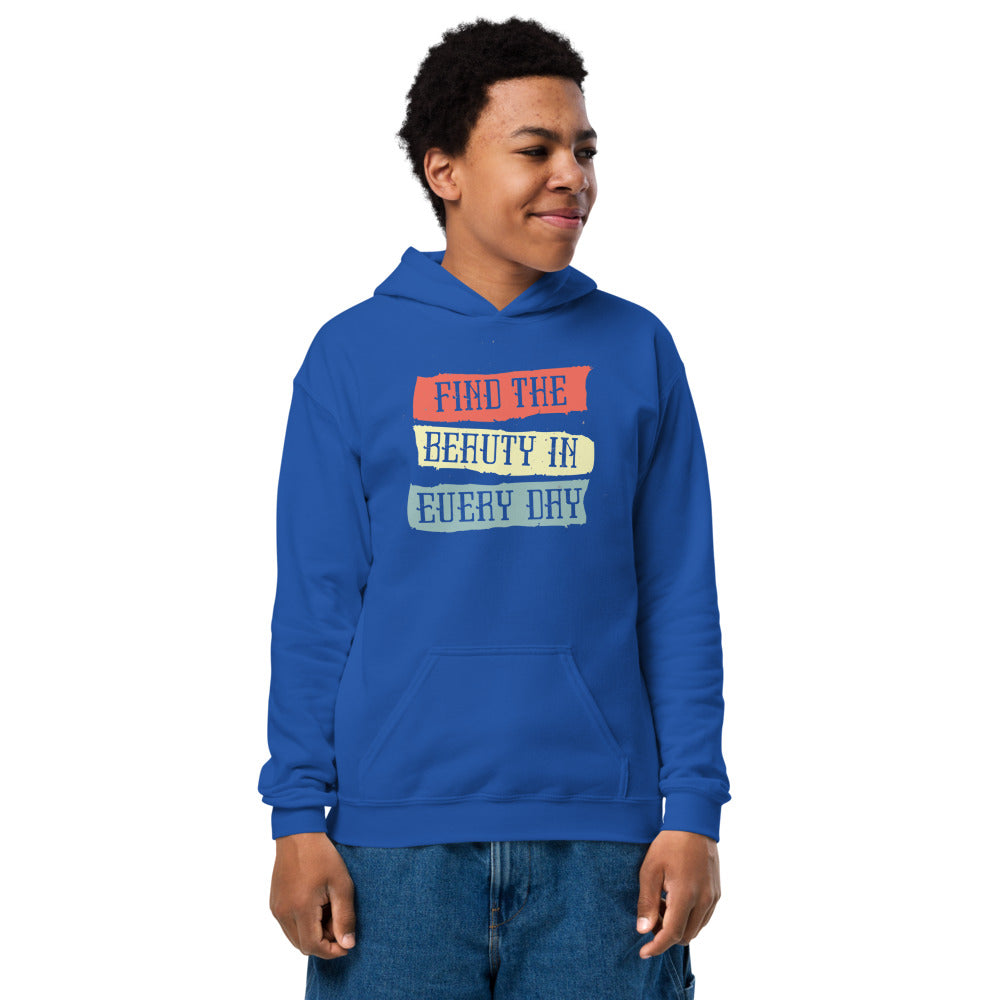Find the beauty in every day | Youth Heavy Blend Hoodie | Gildan 18500B