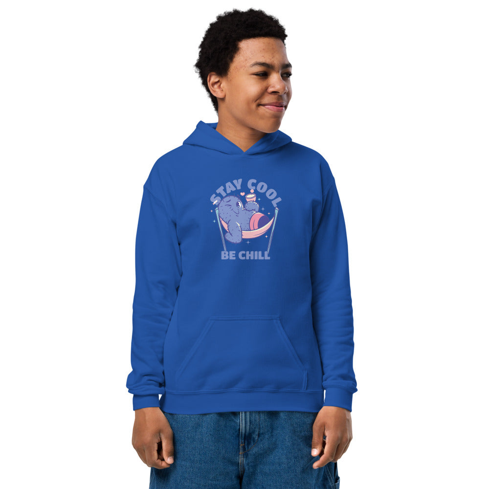 Stay cool be chill | Youth Heavy Blend Hoodie | Gildan 18500B