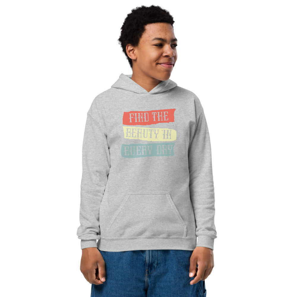 Find the beauty in every day | Youth Heavy Blend Hoodie | Gildan 18500B