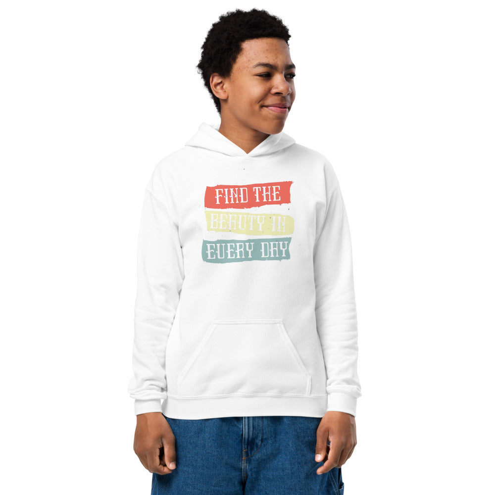 Find the beauty in every day | Youth Heavy Blend Hoodie | Gildan 18500B