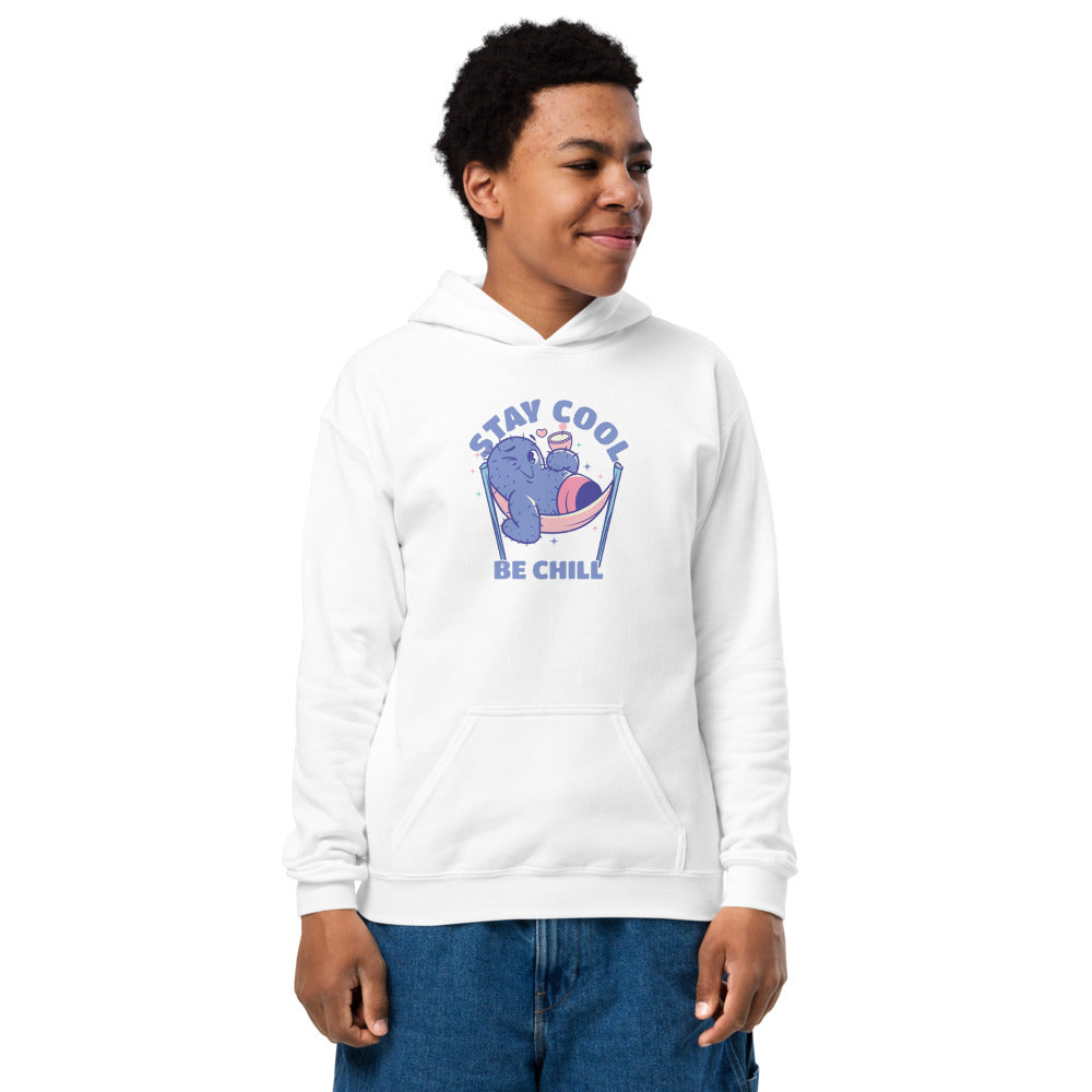 Stay cool be chill | Youth Heavy Blend Hoodie | Gildan 18500B