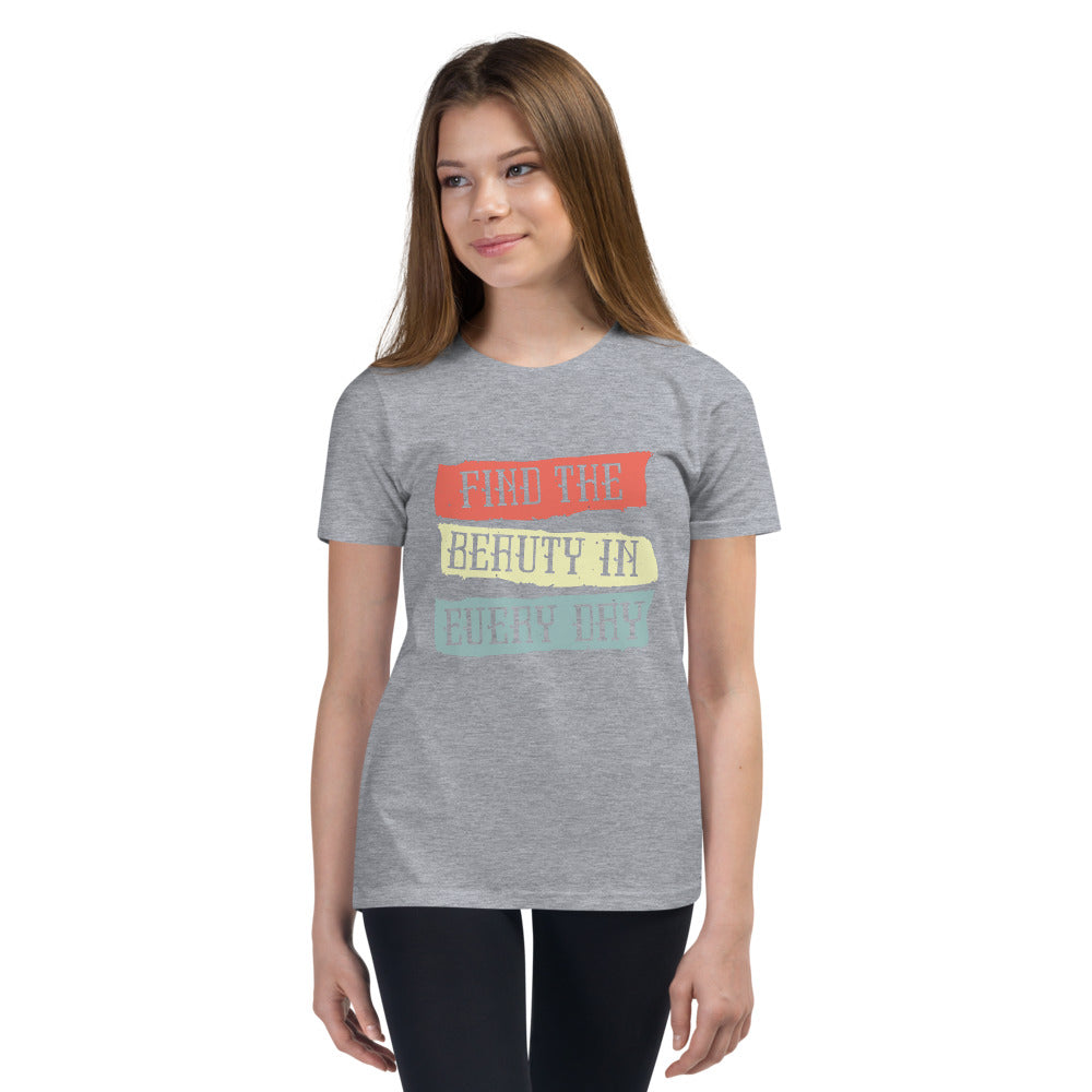 Find the beauty in every day | Youth Staple Tee | Bella + Canvas 3001Y