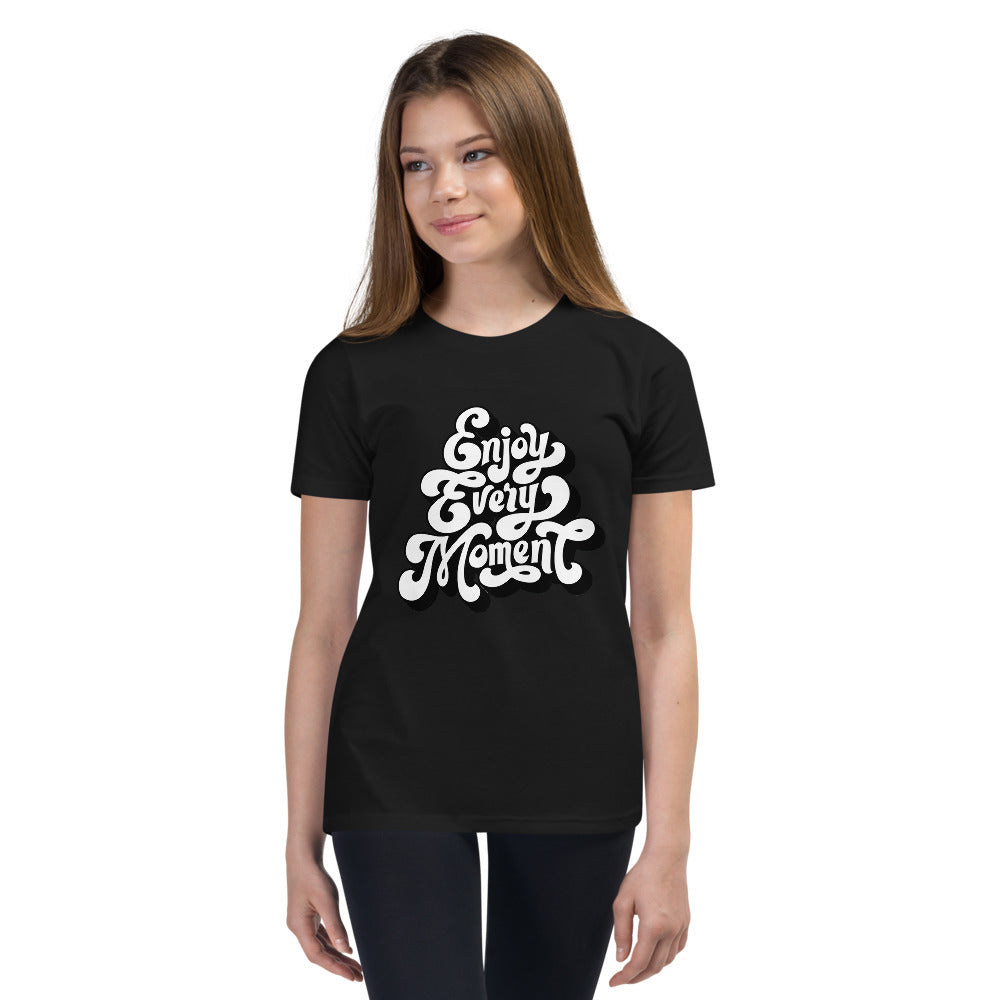 Enjoy every moments white | Youth Staple Tee | Bella + Canvas 3001Y
