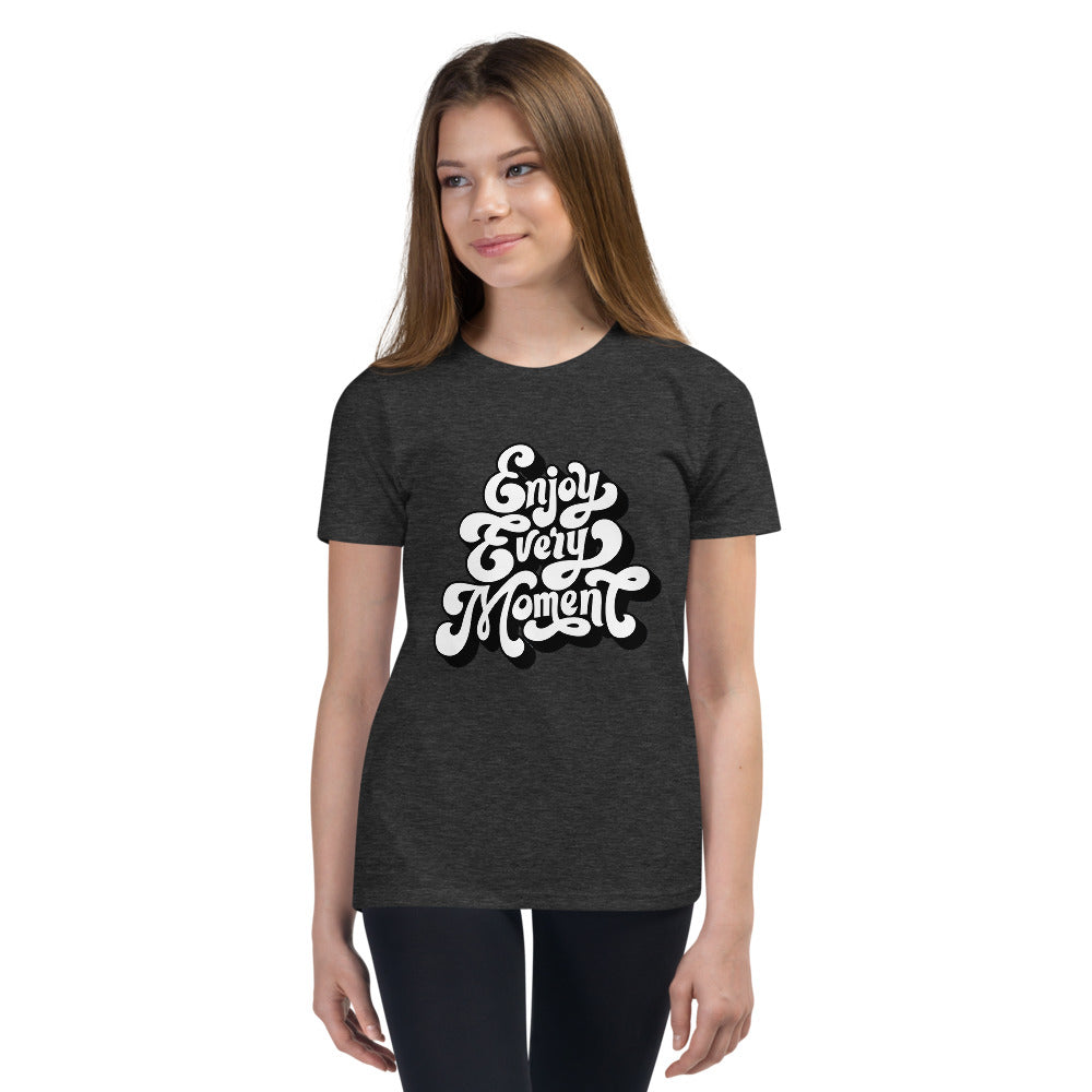 Enjoy every moments white | Youth Staple Tee | Bella + Canvas 3001Y