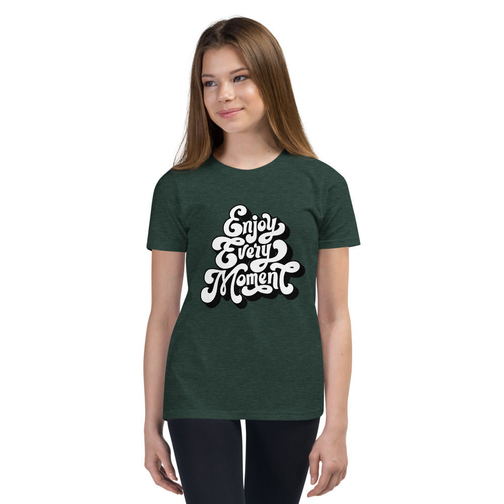 Enjoy every moments white | Youth Staple Tee | Bella + Canvas 3001Y