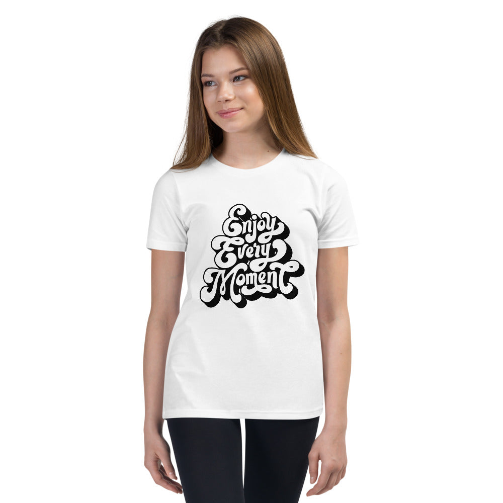 Enjoy every moments white | Youth Staple Tee | Bella + Canvas 3001Y